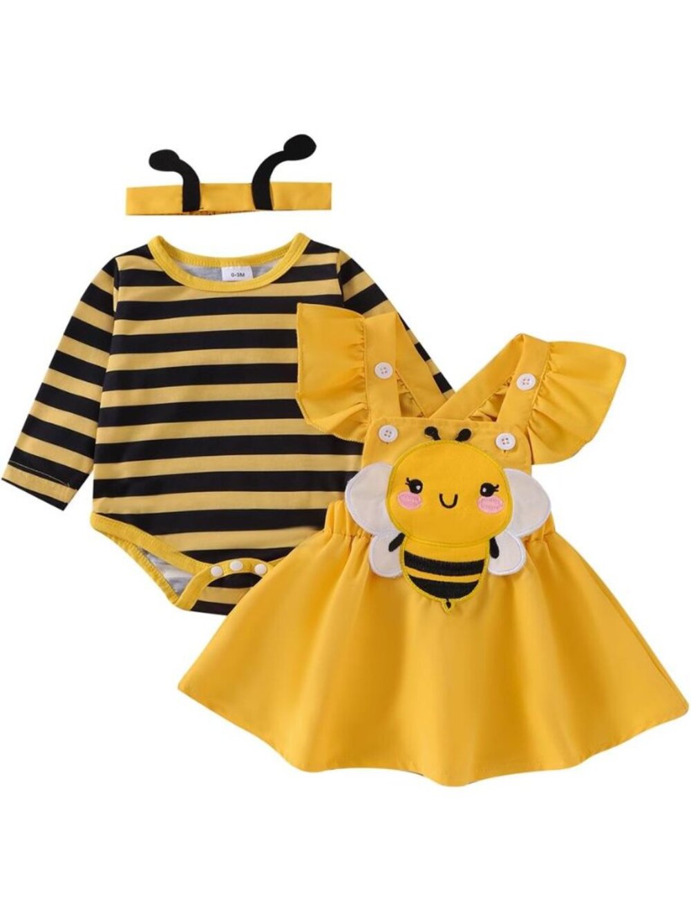 Newborn Baby Girl Halloween Outfit Long Sleeve Romper Onesie Suspender Skirt